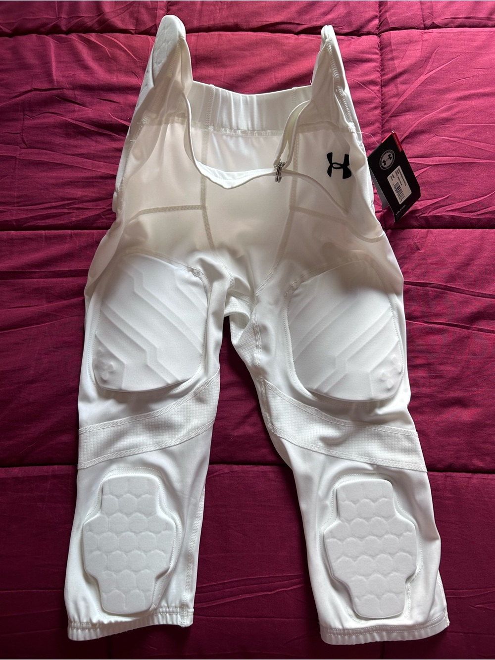 Under Armour White Padded Bib Compression Pants